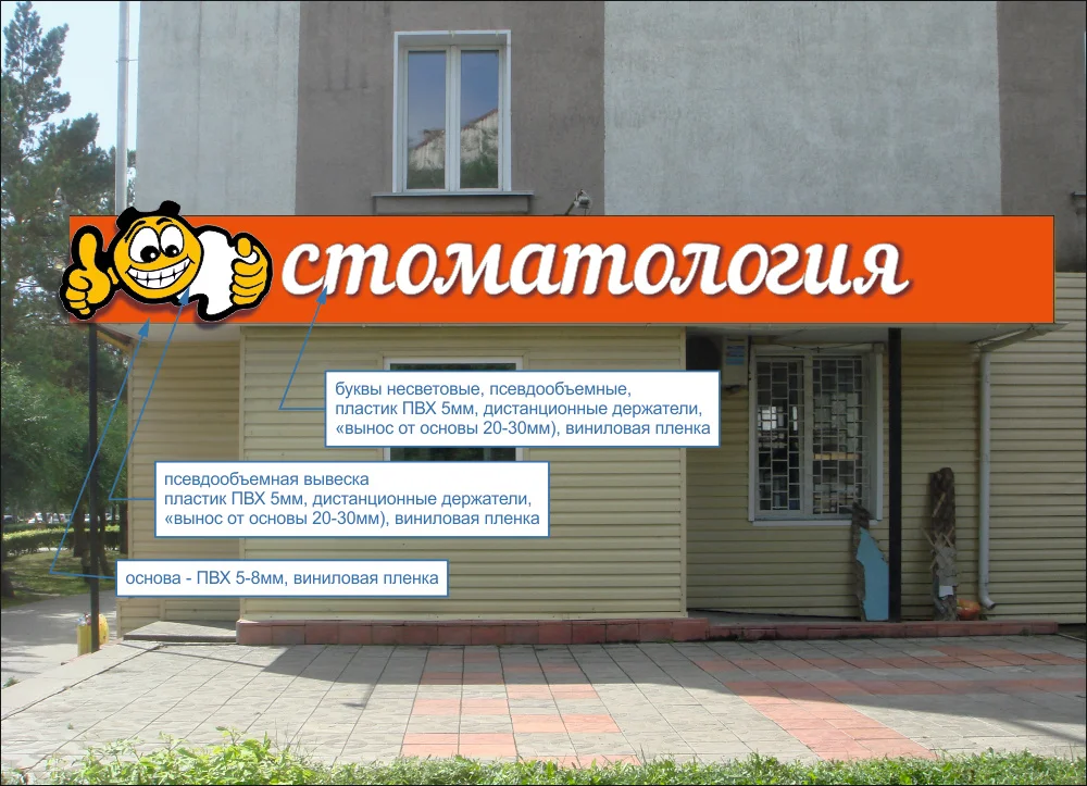 Стоматология Смайл Эскиз оформления фасада