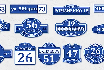 пример таблиц адресов
